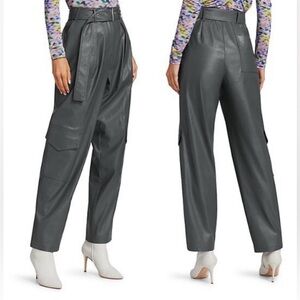 Tanya Taylor Megan Faux-Leather High-Rise Pants Size‎ 4